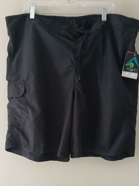 Kanu Surf Men's Black Cargo Board Shorts